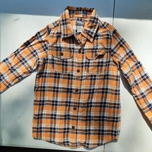 OshKosh Plaid Button Up Shirt, Boys Size 7